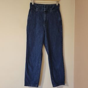 Des Petits Hauts High Rise Straight Leg Dark Wash Denim Jeans Lumio Size 27